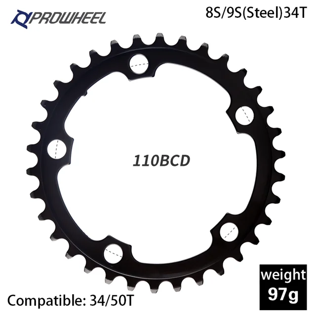 PROWHEEL Road Bicycle Sprockets 110BCD 130BCD Crankset Chainwheel 34/39