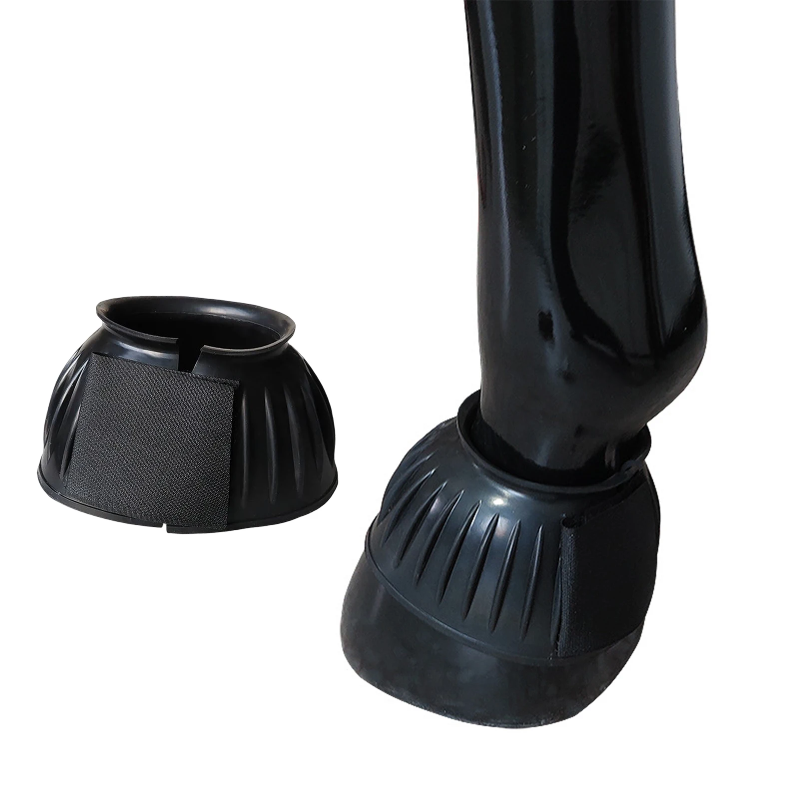 2x Horse Bell Boots Overreach Bell Boot Equestrian Accessories  Hoof Protector Comfortable Shock Absorbing Protective Wear 4