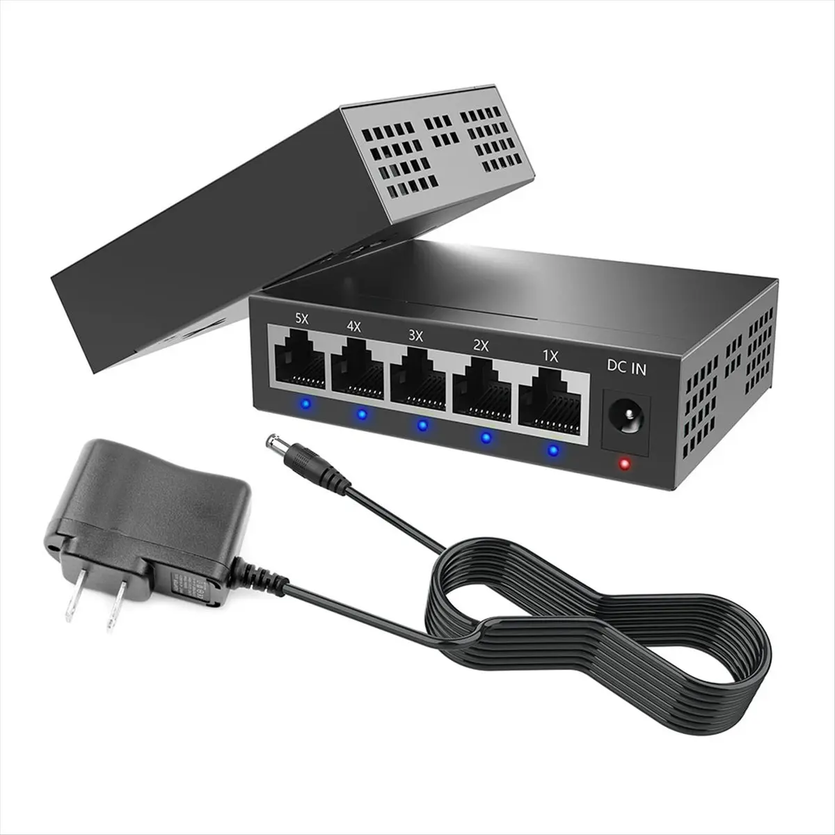 AB97-5 포트 기가비트 산업용 스위치 1000Mbps 미니 네트워크 이더넷 스위치 홈 스플리터 사무실 네트워크 분배기