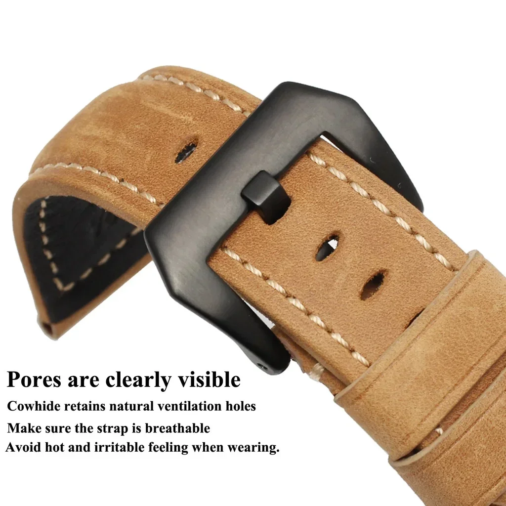 Quick Release Genuine Leather Straps - Premium Retro Band