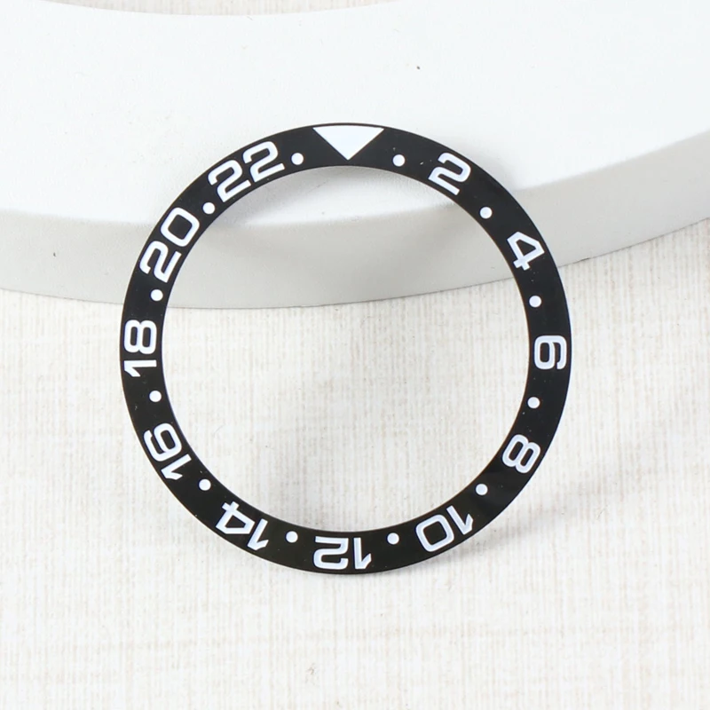 Ceramic Black Grey 38mm Watch Bezel Insert - Modern Design Accessories