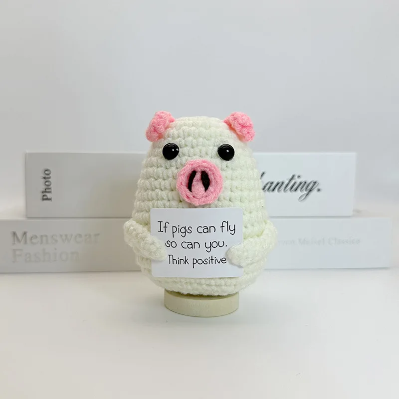 Funny Positive Crochet Sunshine Doll Desktop Ornament Handmade Cheer Emotional Support Positive Sun with Card Home Party Decor 21 Sd44ee64aaf2b42eda9225bb65e2786faB