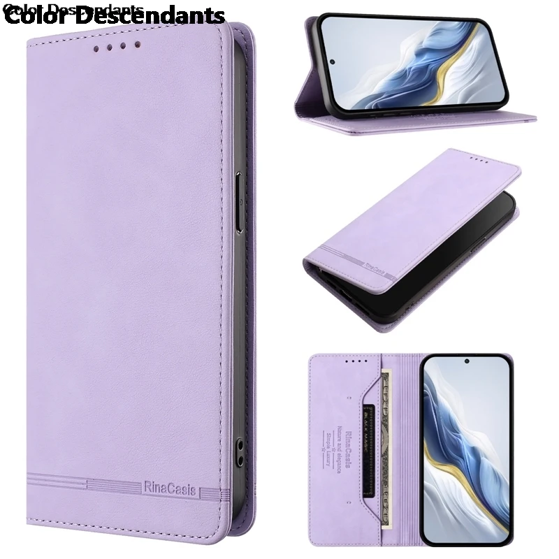 Luxury Leather Magnetic Wallet Case - Enhanced Protection