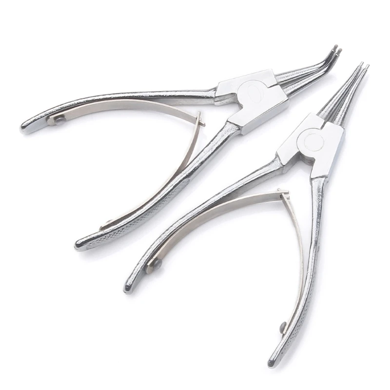 

Retaining Clip Internal External Spring Bent Straight Snap Ring Disassembly Practical Circlip Pliers Set Home Crimp Tool