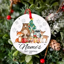 Custom Personalized Baby's First Christmas Keepsake Ornament - Newborn Baby Gift (1)
