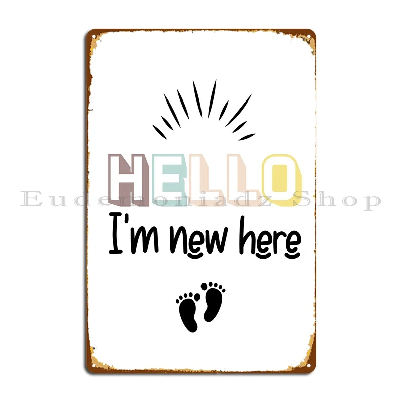 

Hello Metal Sign Funny Party Wall Decor Customized Wall Plaque Tin Sign Poster