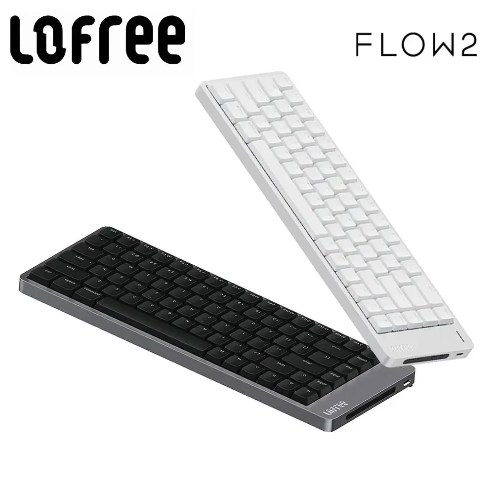 LOFREE Flow2 기계식 키보드 비즈니스 오피스 무선 블루투스 유선 조용하고 부드러운 소리 호환 무음 알루미늄 키보드