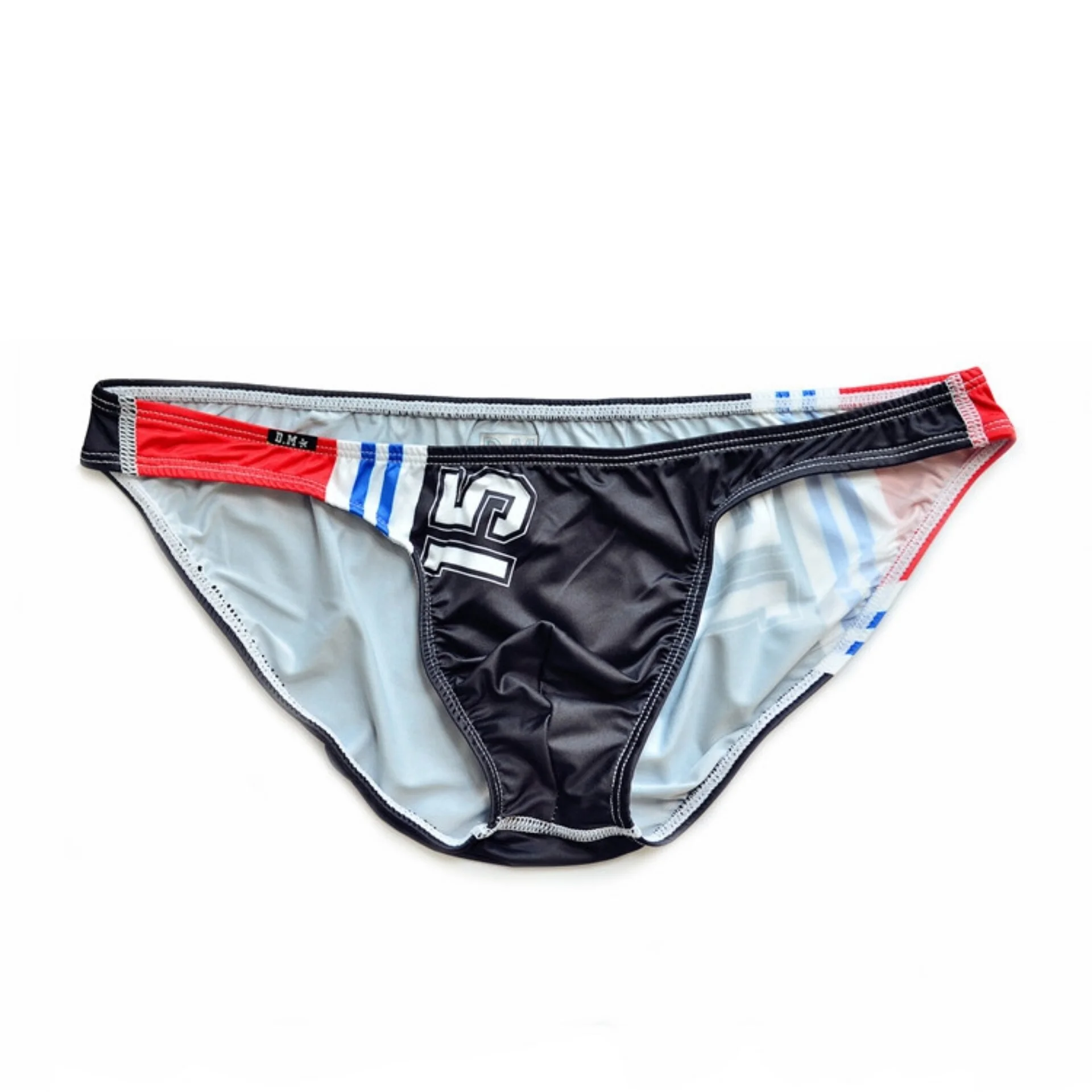 Men's Underwear Sexy Low Waist Letter Briefs Breathable Summer Milk Silk Ice Silk Bikini