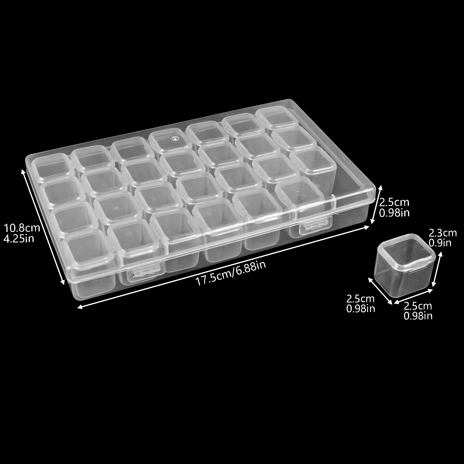 28/56 Independent Plastic Transparent Storage Box DIY Diamond Painting Bead Storage Box Jewelry Bead Fake Nail
