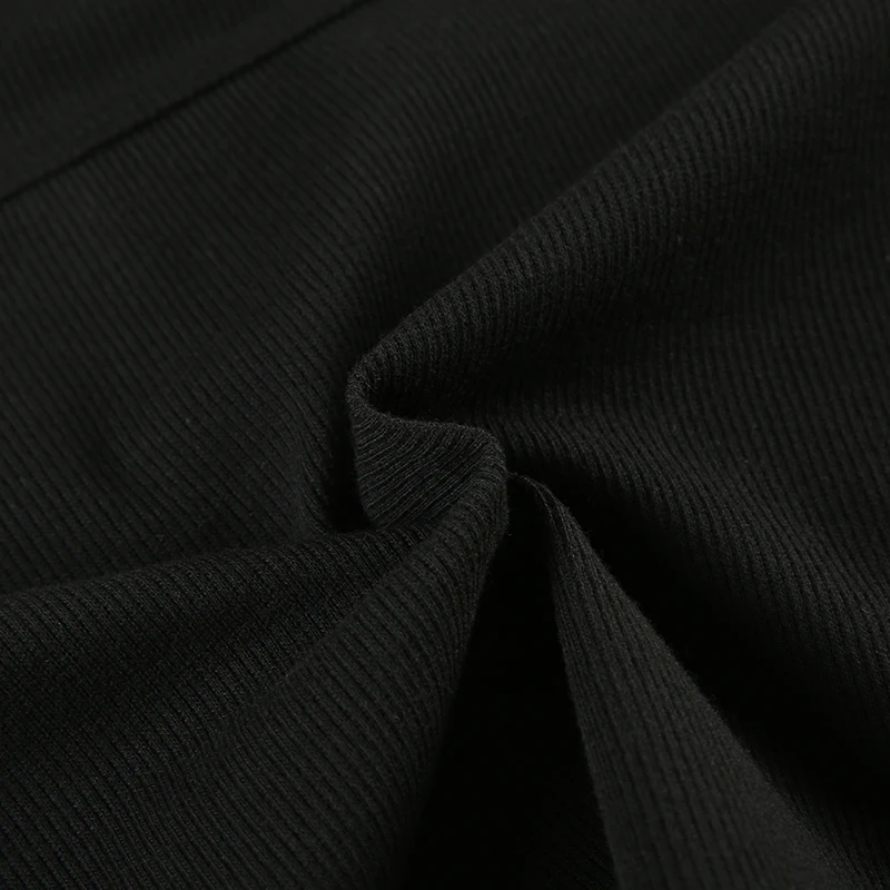 Top corto de manga larga con cuello cuadrado negro de piel Y2K para mujer, camiseta ajustada, moda de los años 2000, camiseta sexy de calle, estética