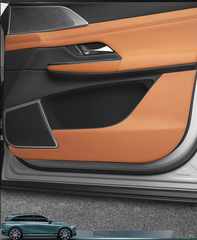 

Suitable For XPENG G9 2022 2024 Leather Anti-kick Mat For Car Door Doorsill Strip Protective Mat