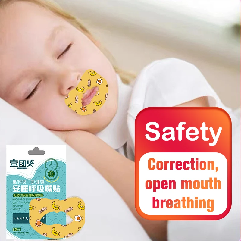 

30Pcs Sleep closure sticker For Children Night Sleep Lip Nose Breathing Improving Patch Mouth Correction Stickers Non-Woven