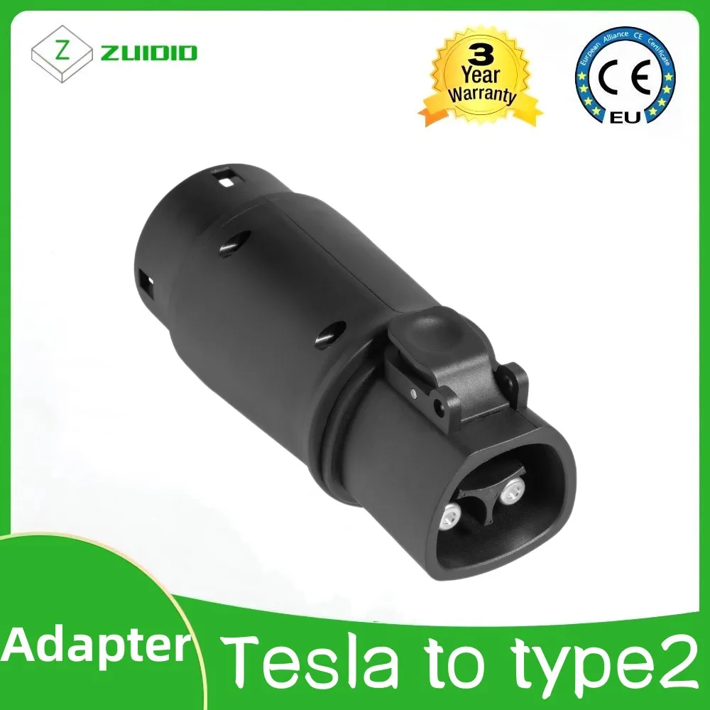 Electric Car Charging Connector 32A Tesla To Type 2 IEC 62196 Plug , Electric Cars Vehicle