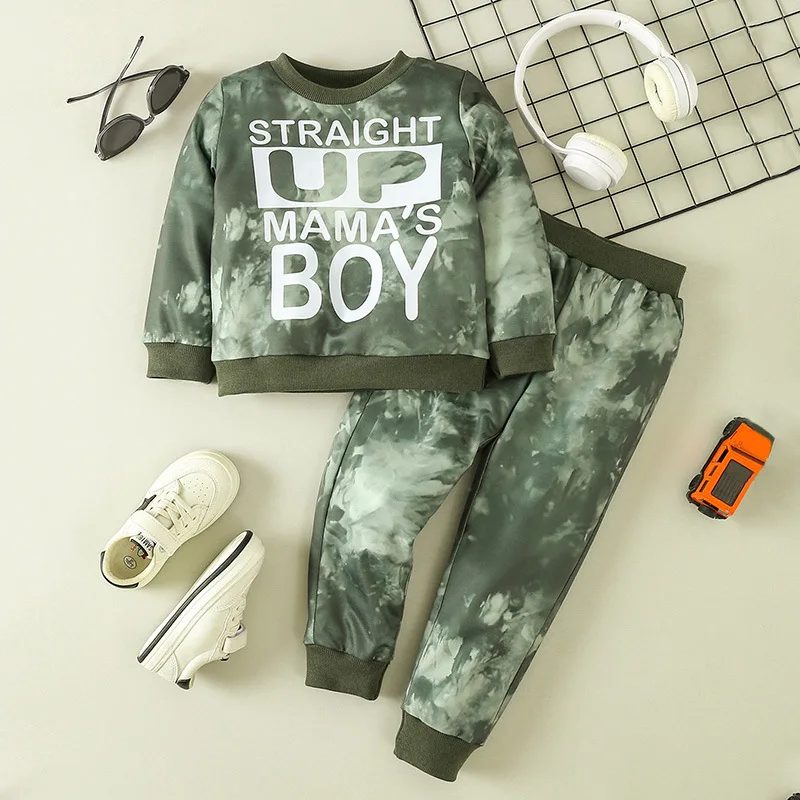 

Baby Boy Girl Clothes Set Children Letter Sweater Pullover Top and Pant Outfit Kid 2pieces Sweatshirt Sweatpant Tracksuit