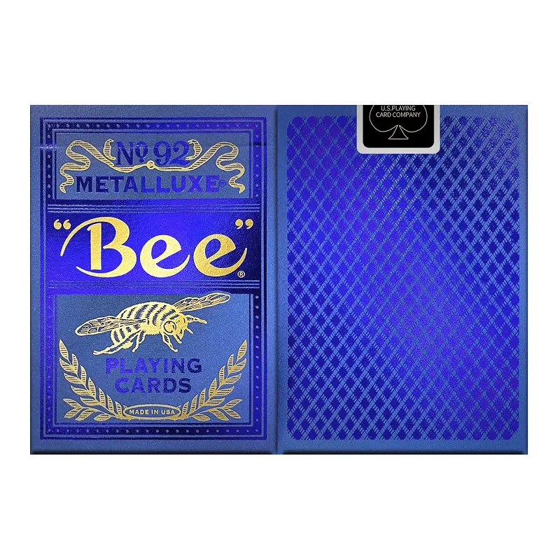 Bee Metalluxe синие игральные карты USPCC велосипед колода Покер Размер магические игры