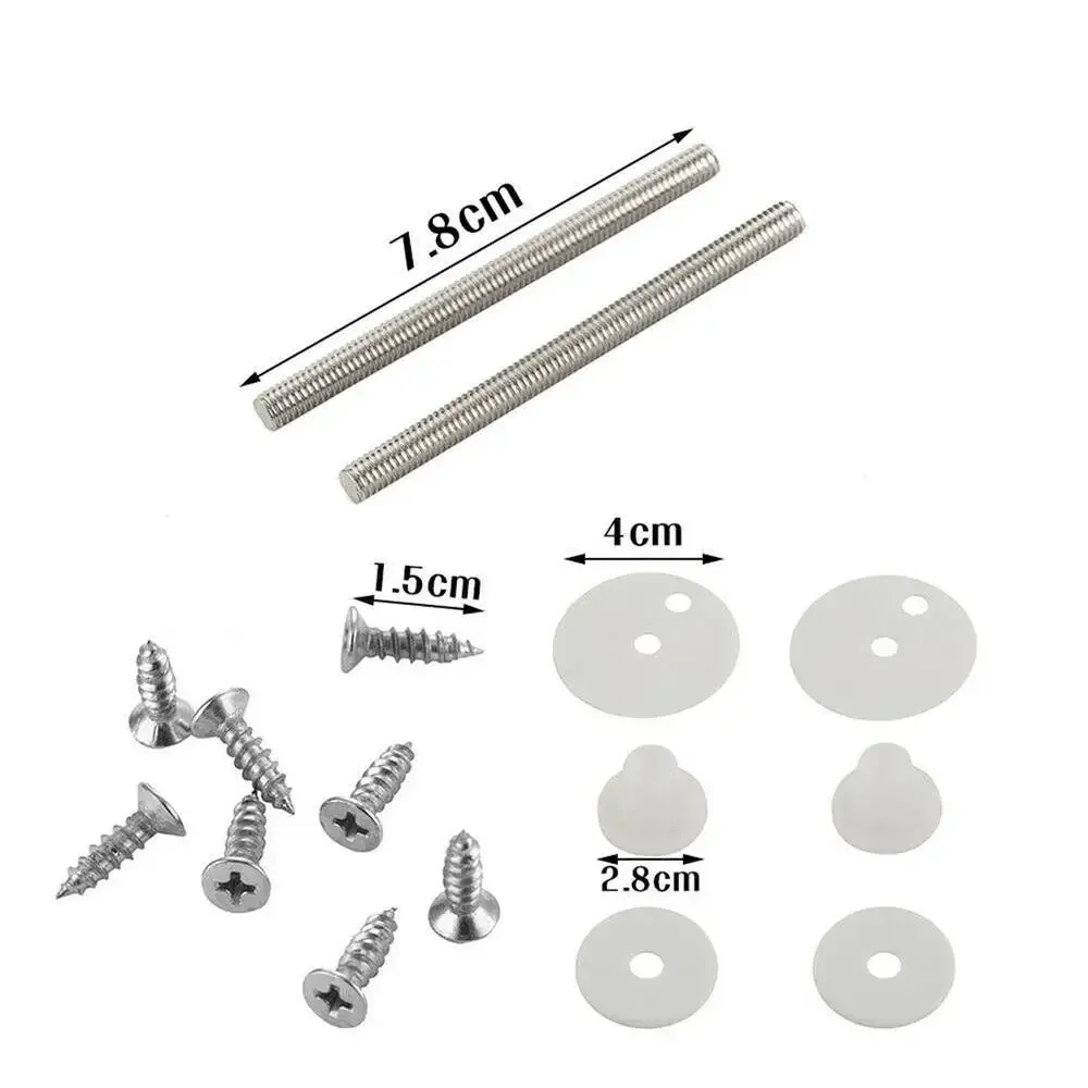 Stainless Steel Toilet Seat Hinge Universal Adjustable Replacement Flush Toilet Cover Mounting Connector Bathroom Accessories Toilet Seat Accessories Toilet Hinge Replacement