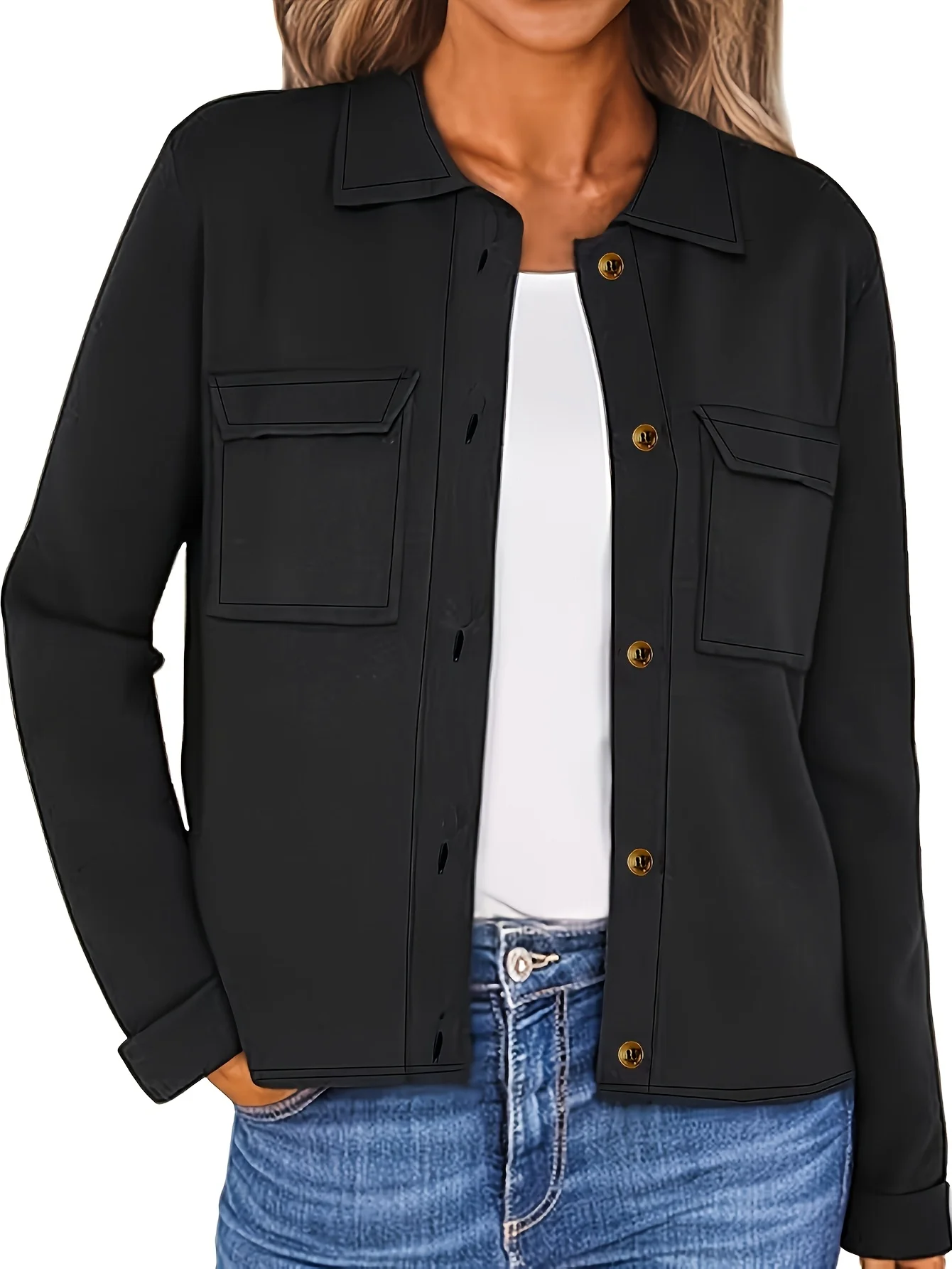 Women's Oversized Woven Hooded Casual Jacket Loose Fit Comfortable Outerwear for All Seasons