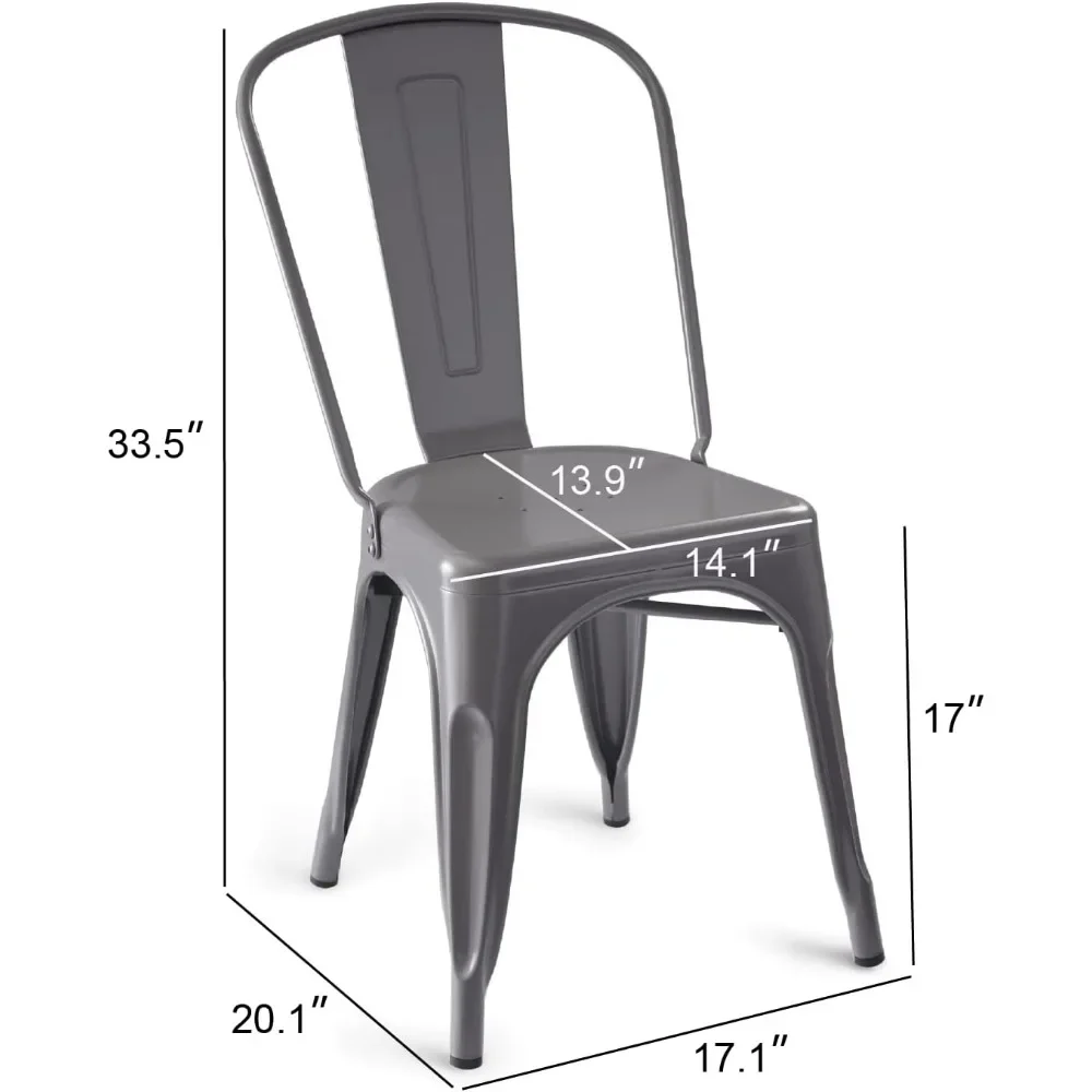 Metal Dining Chair Feet Rubber Cushion Stackable 1 Pack (4 per Pack)