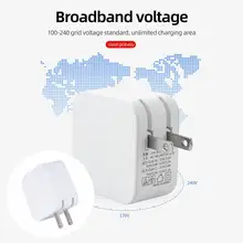 

Practical Type-C USB PD18W US Plug Quick Charger Multiple Circuit Protection Phone Charger Intelligent for Office