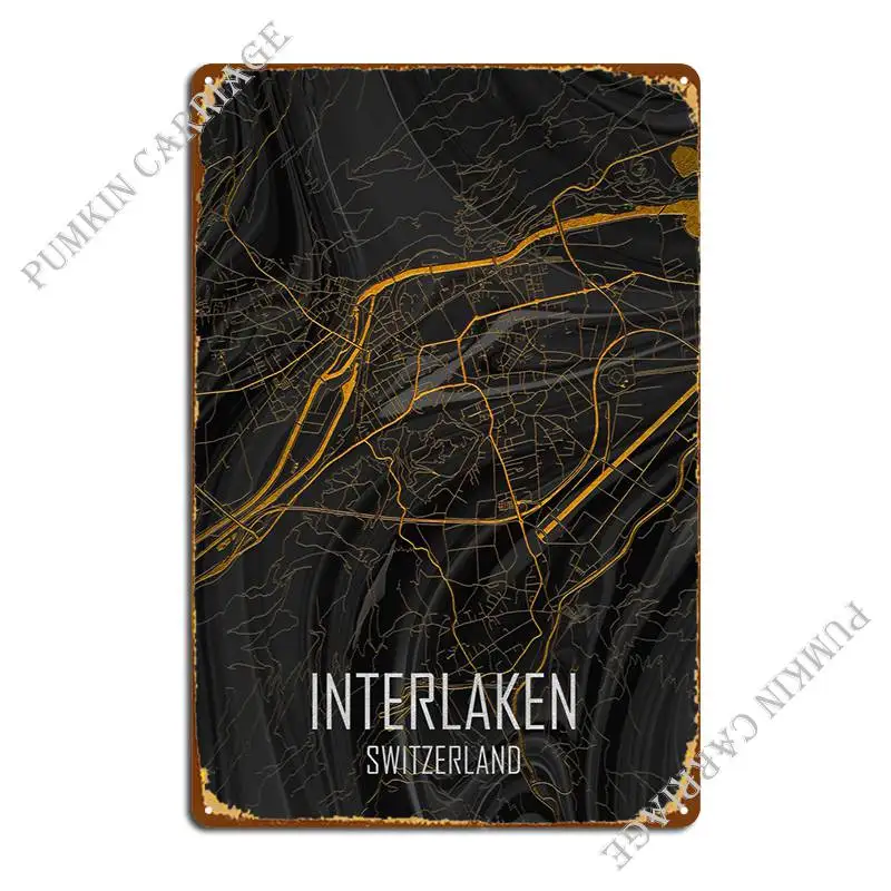 

Interlaken Switzerland Metal Sign Pub Party Bar Create Tin Sign Poster
