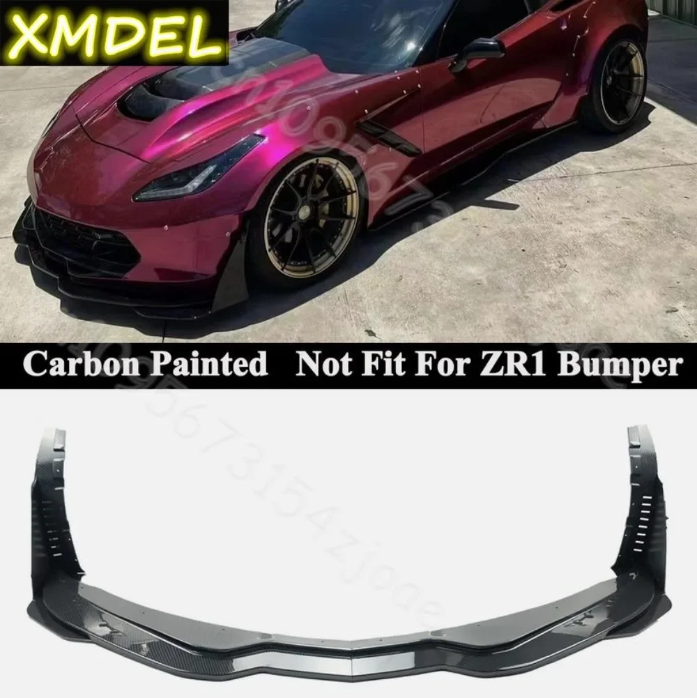 2014-19년형 코르벳 C7 Z06 스테이지 3 카본룩 프론트 립 윙렛 및 사이드 스커트