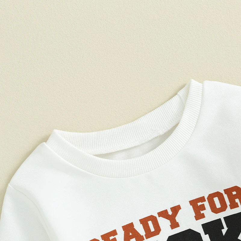 Baby Boy Football Outfit Toddler Pronto Per Kick Off Felpa Baby Jogger Pants Cute Infant 2 Pcs Game Day Clothes