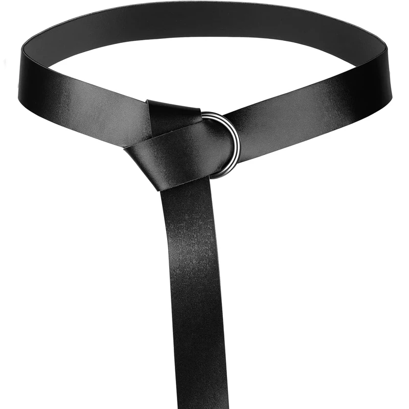 XPEX 1 Pezzi Cintura Per Spada Vichinga,Cintura Medievale Pelle, Cintura In Pelle Appesa Fondina Per Spada A Forma Di Anello Per Festa In Costume Vichinga Medievale Halloween(Marrone