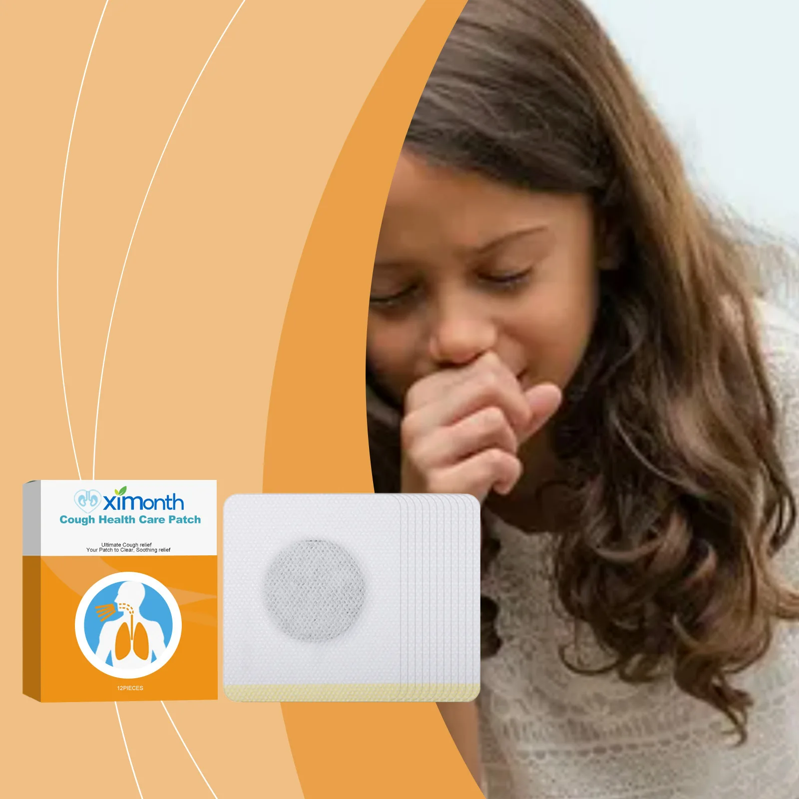 Stop Coughing Patch Treat Bronchitis Asthma Relief Pharyngitis Sore Throat Treatment Lung Protect Medicine Anti-Cough Plaster pain relief plaster