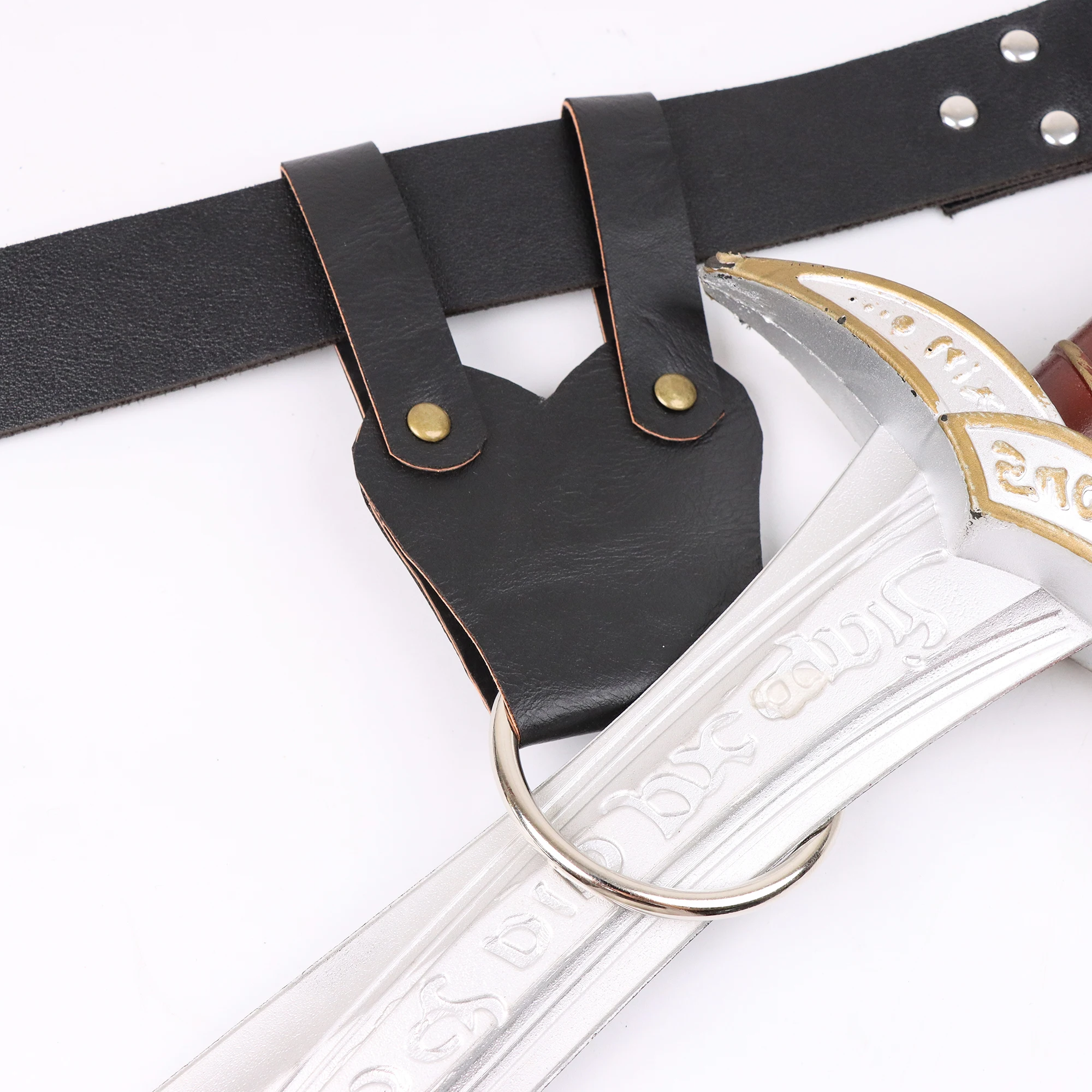 Authentic Viking Medieval Knight Belt Scabbard-Halloween Role Play Weapon Accessory with PU Belt Prop