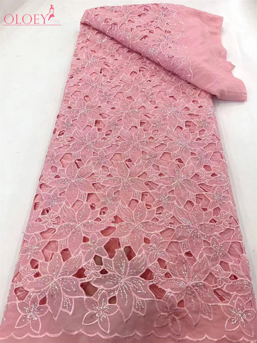 Environmentally Friendly colors  Fashion French Mesh non Fading Embroidery Fabric African Nigerian Lace Fabric For Wedding Dress