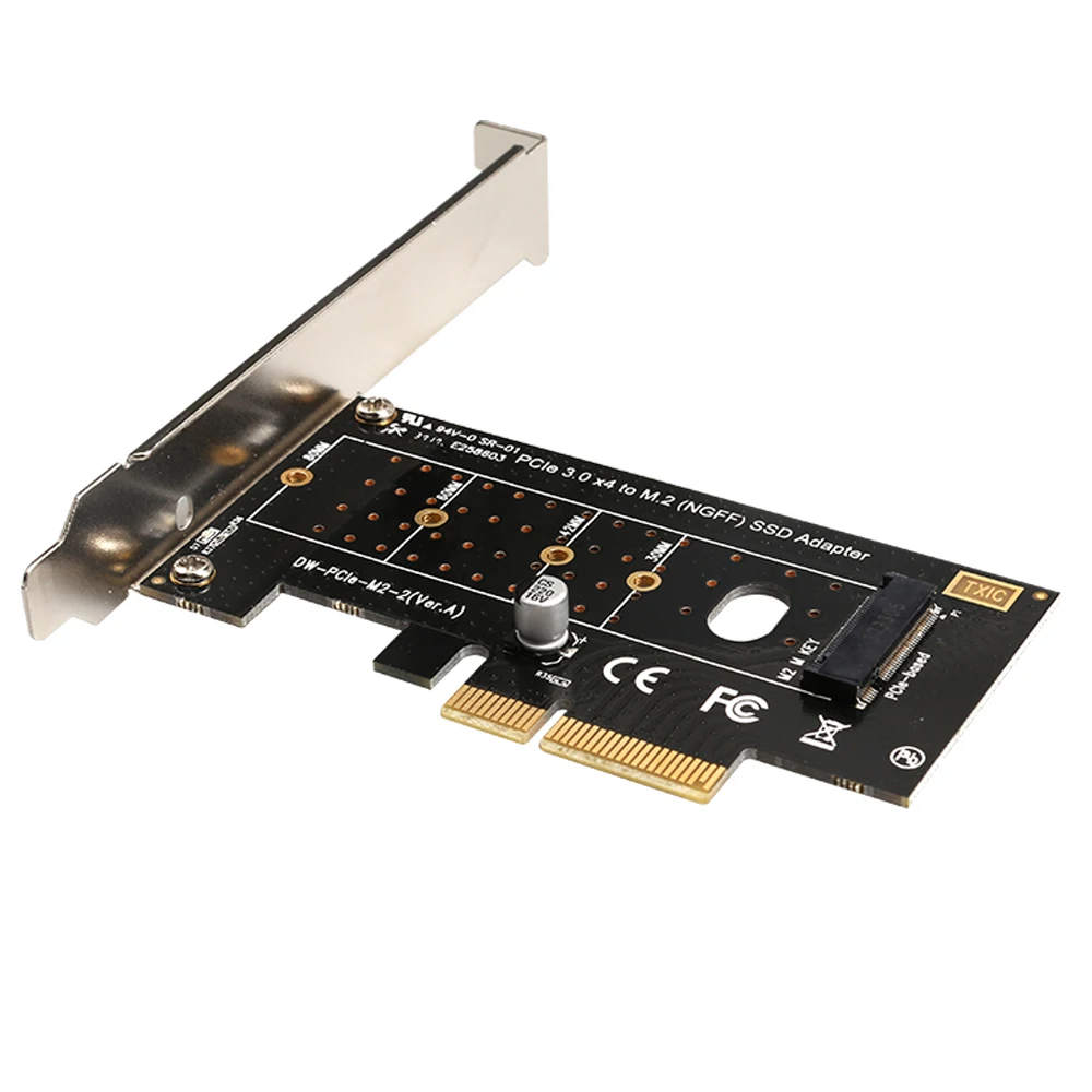 

NVME SSD M2 PCIE Adapter PCIE to M2 Adapter M.2 E SSD to PCI Express X4 Card Riser Adapter M Key for 2230-2280 M2 SSD