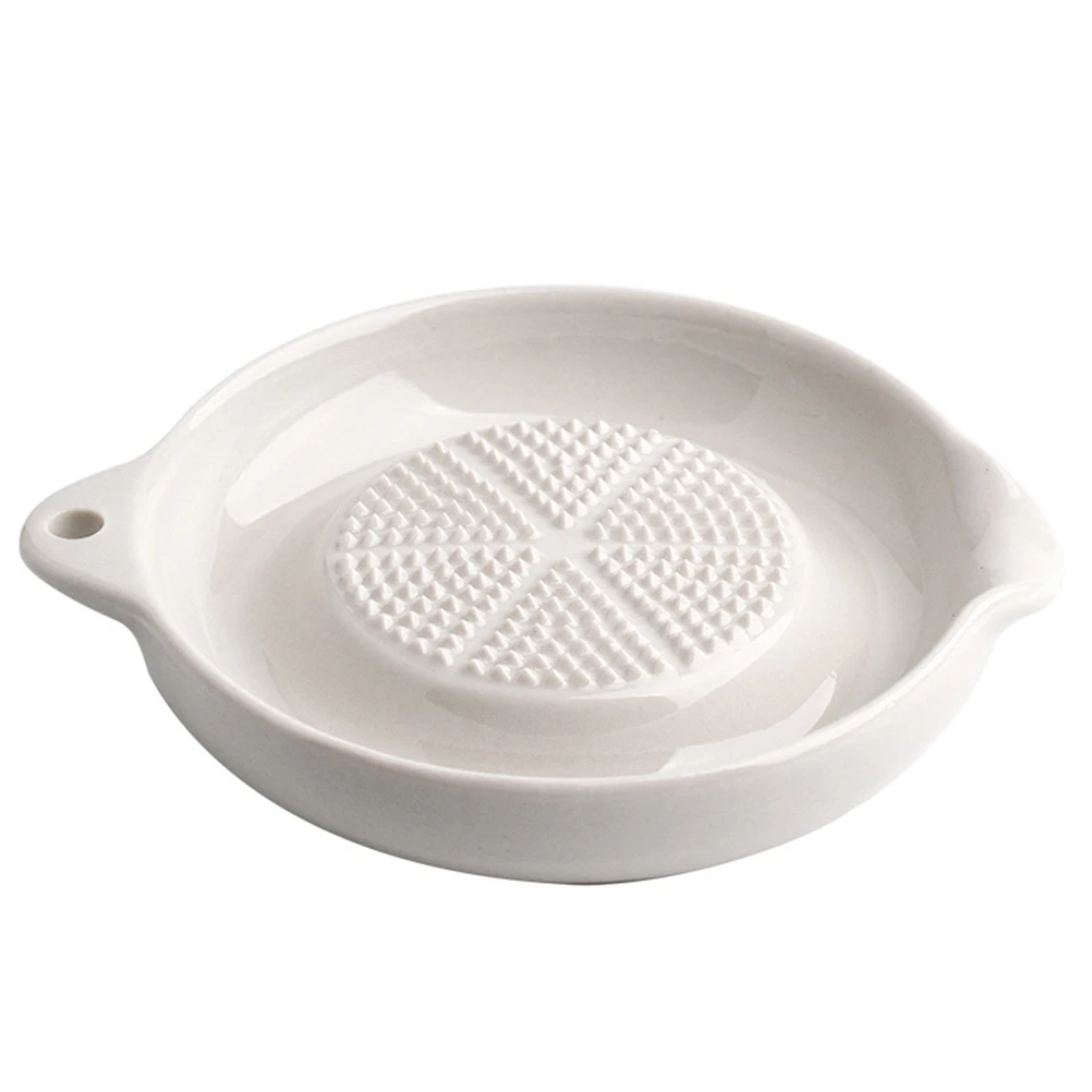 Porcelain Grater Plate for garlic Onion Cheese Multipurpose Ceramic Ginger Grater Feeding Tool