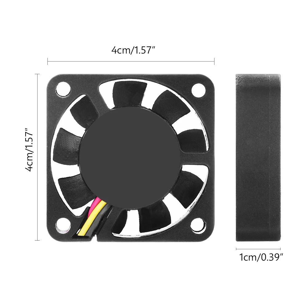 Low Noise DC 12V 40x40mm Computer PC CPU Cooler Cooling Fan 3 Pins 9 Blades Heatsink Exhaust Blower Power Saving Design
