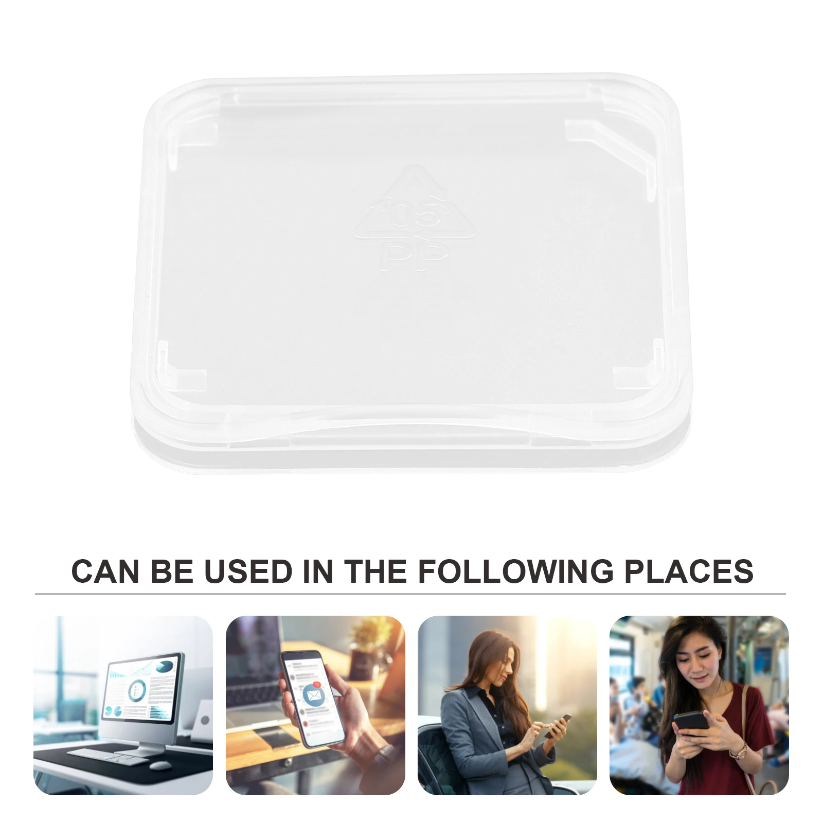 100pcs Transparent SD Memory Card Case Micro SD Card Holder Protector Storage Boxes Plastic Packaging Box Organizers