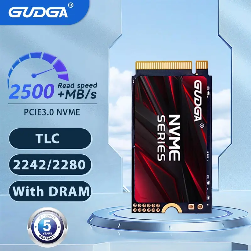 Gudga-unidade Interna de Estado Sólido para Laptop Desktop Game Ssd Nvme com Dram Dissipador Pcie3.0 28gb 256gb 512gb M.2 2280 2242