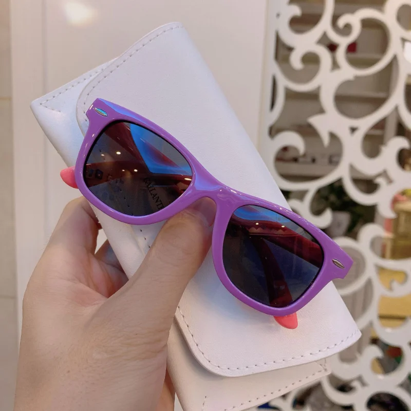 Fashion Sunglasses Kids Round Polarized Silicone Flexible Vintage Boys Girls Shades Eyewear