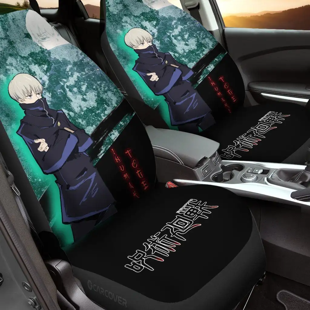

Toge Inumaki Car Seat Covers Custom Anime Jujutsu Kaisen Car Accessories,Pack of 2 Universal Front Seat Protective Cover