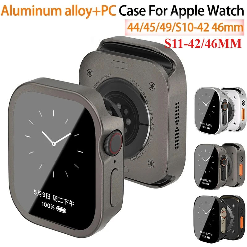 Premium Metal Full Coverage Waterproof Aluminum Alloy Watch Case