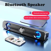 USB Wired Powerful Computer Speaker Bar Stereo Subwoofer Bass Speakers Surround Sound Box LED For PC Laptop Phone Tablet MP3 1
