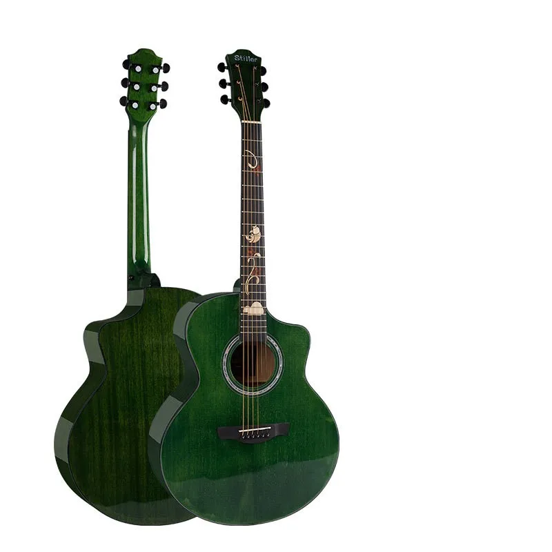 41InchAcousticGuitarForBeginnersAdultsEQElectricGuitar6StringsMahoganyWoodenGuitar
