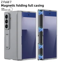 GKK Original Magnetic Hinge Armor Shockproof Matte Hard Case for Samsang  Z Fold 7 (GRAY)