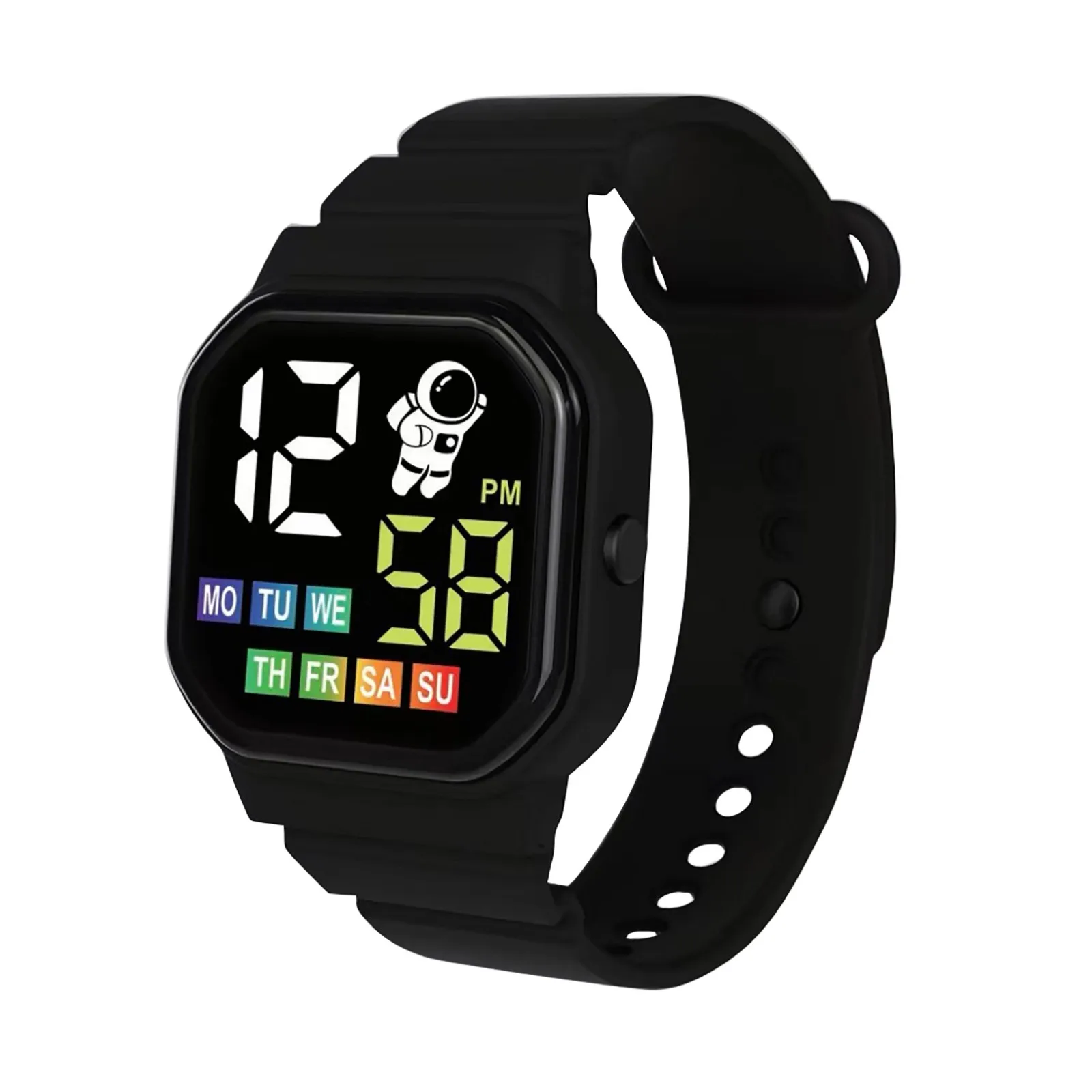 WaterproofSportsWatchForKidsOutdoorSiliconeStrapElectronic
