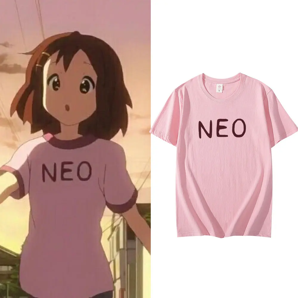 

Милая футболка с рисунком в стиле аниме, Kawaii, манга, Hirasawa Yui, футболка с принтом в том же стиле, мужские и женские хлопковые футболки с коротким рукавом