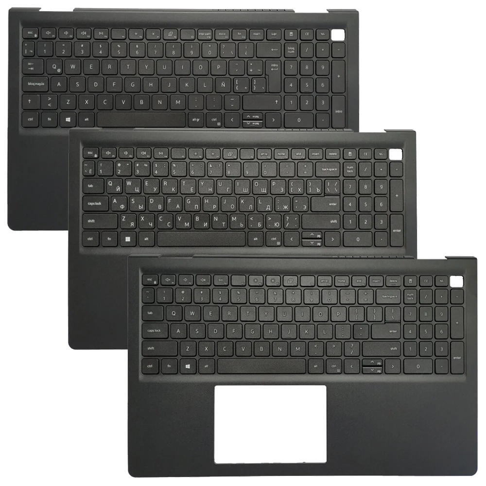 Teclado com Palmrest Reino Unido Eua Latino Russo Teclado para Dell Inspiron 15 3510 3511 3515 Capa 09cjn3 054wvm Novo