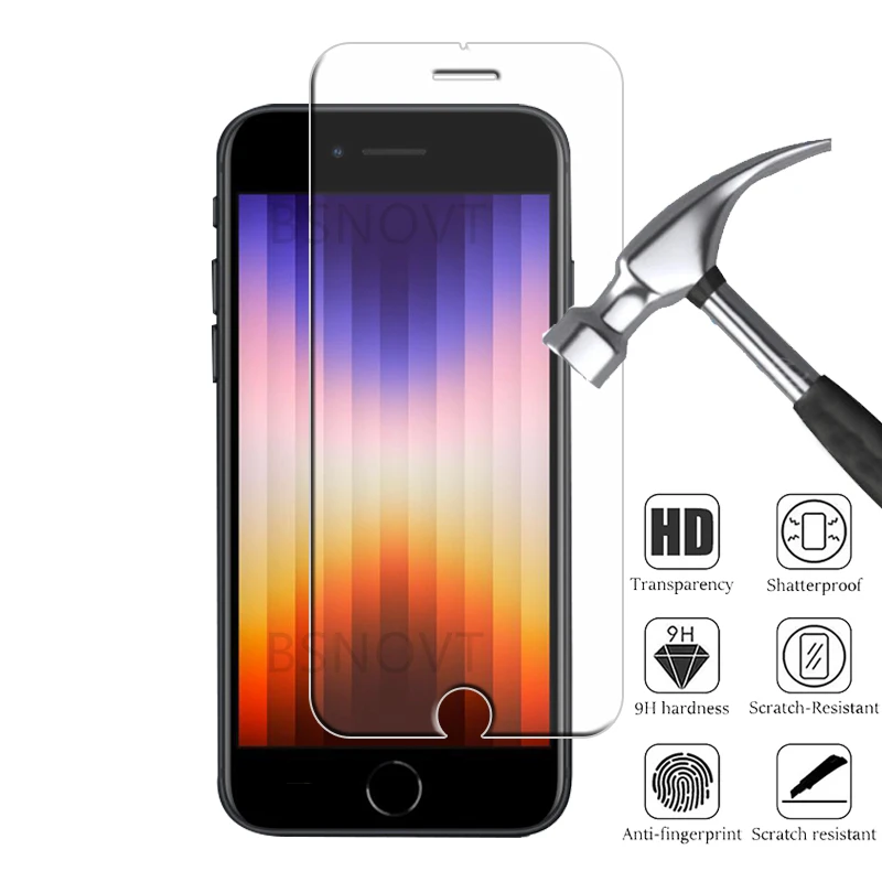High-Definition Clear Glass Screen Protector - 9H Hardness, Available in Multiple Quantities