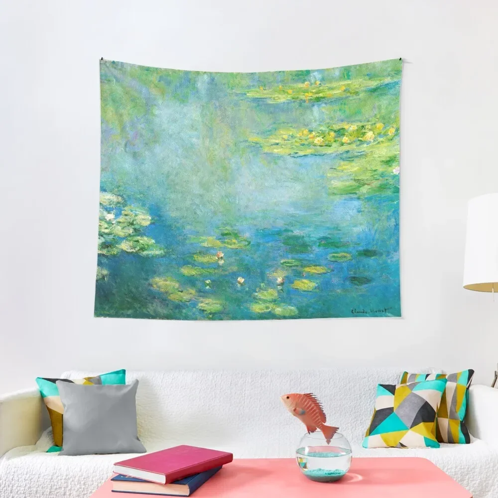 

1906-Claude Monet-Waterlilies-73 x 92 Tapestry Room Aesthetic Decor Wall Art Christmas Decoration Tapestry