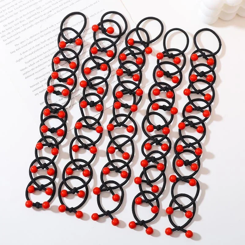 Red Cherry Baby Hair Bands Cute Girls Elastic Ponytail Holder Ties Heaband Kids Headwear Ropes Scrunchie Hair Accessories 2