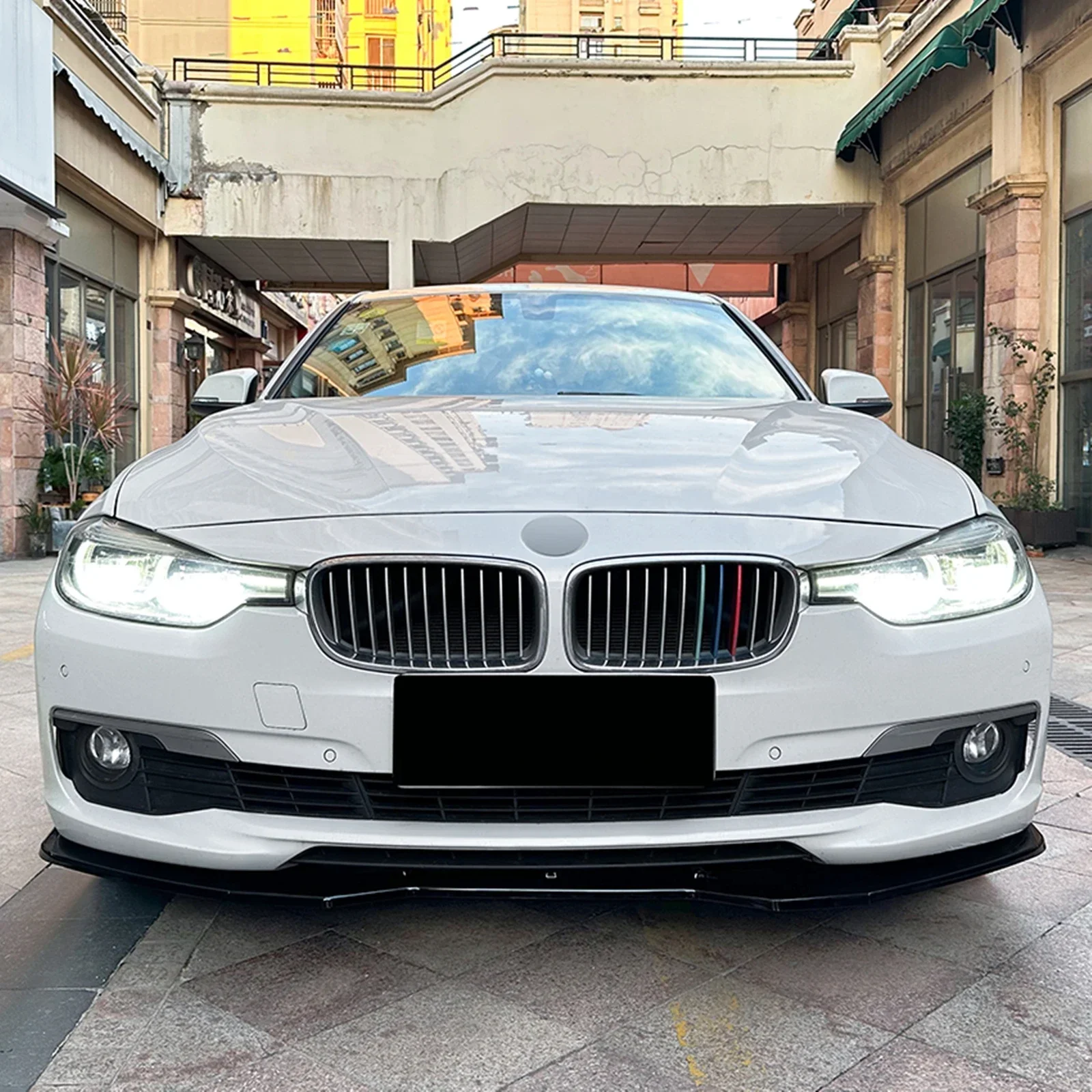 BMW 3 시리즈 F30 F31 F35 트레이드 에디션 2013-2019용 자동차 프론트 립 스플리터 프론트 범퍼 스포일러 프론트 셔블 스커트 보드 트림
