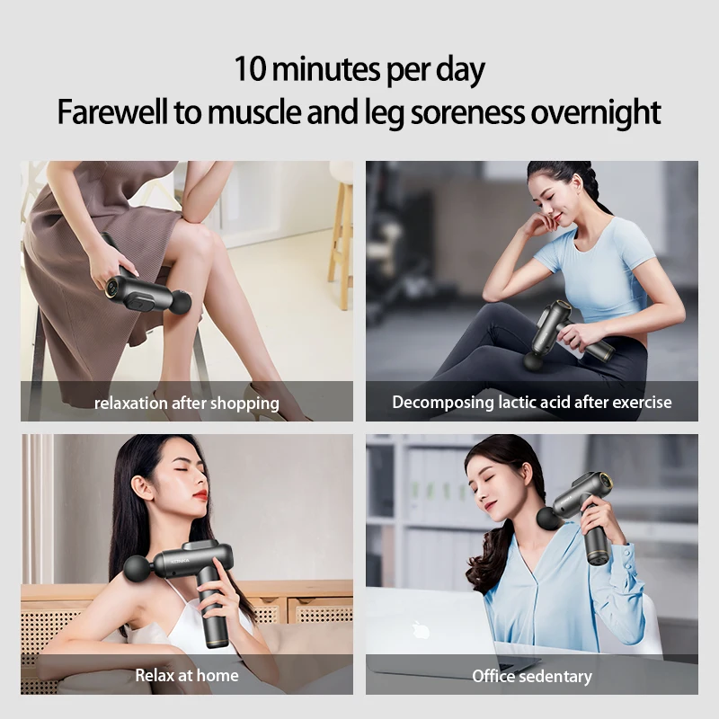 Mini Portable massage gun Electric Fascia Gun Massager For Body Neck Back Deep Tissue Muscle Relaxation Non-noise massage gun
