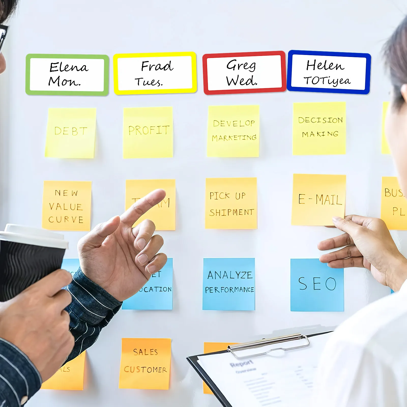 20Pcs 자기 건조 지우기 라벨 재사용 가능한 화이트 보드 스티커 10x5cm 교실 냉장고 선반 용 쓰기 가능 태그